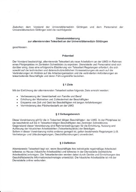 DV_Telearbeit - Personalrat der Universitätsmedizin - Georg-August ...