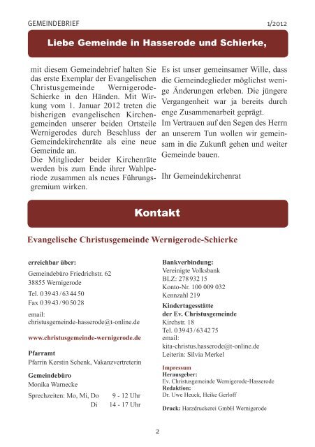 Gemeindebrief 01/12 - Christusgemeinde-wernigerode.de
