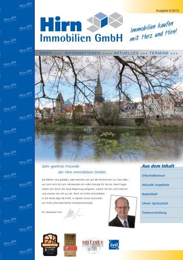 NEWS INFORMATIONEN AKTUELLES TERMINE der Hirn Immobilien GmbH