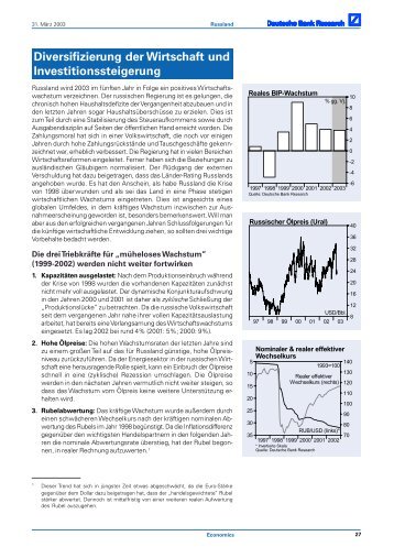 Diversifizierung der Wirtschaft und Investitionssteigerung