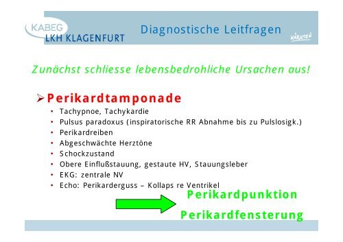 Der atraumatische Thoraxschmerz in der Notfallmedizin