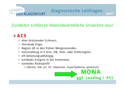 Der atraumatische Thoraxschmerz in der Notfallmedizin