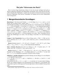 Hat jeder Vektorraum eine Basis? 1 Mengentheoretische Grundlagen: