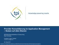 Provider Konsolidierung - Entscheiderforum Outsourcing