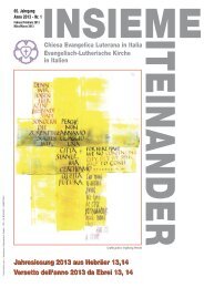 Download Zeitschrift - Chiesa Evangelica Luterana in Italia