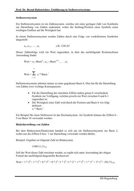 Stellenwertsystem