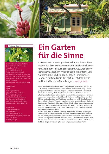 Magazin „Insel La Réunion“ - E-Learning La Réunion