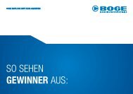 SO SEHEN GEWINNER AUS: - Boge Kompressoren