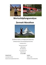 Wertschöpfungsanalyse Zermatt Marathon - tourisme association ...