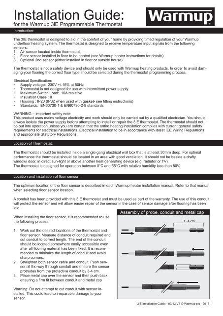 Warmup Underfloor Heating Thermostat Wiring Diagram - Wiring Diagram