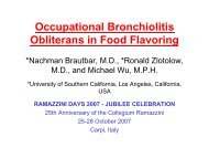 Occupational Bronchiolitis Obliterans in Food Flavoring - Collegium ...