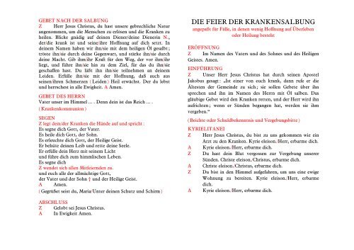 Die Feier Der Krankensalbung