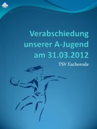 Präsentation - von TSV Escherode