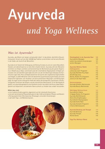 Ayurveda und Yoga Wellness