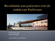 De multidisciplinaire richtlijn Parkinson 2010; horen, zien ... - Verenso