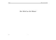 Der Brief an die Römer - Zeit und Zahl