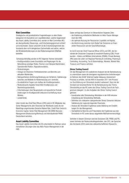 UniCredit Bank AG 2011 Geschäftsbericht - HypoVereinsbank