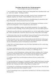 20 goldene Regeln für den Tischtennisspieler - SV Drensteinfurt