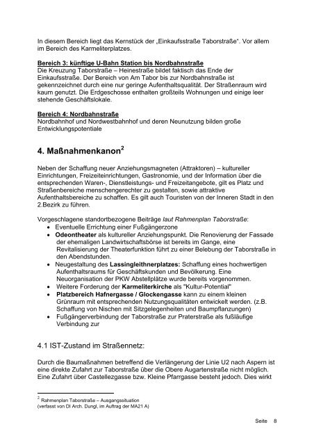 Taborstraße - Forschungsbereich für Verkehrsplanung und ...
