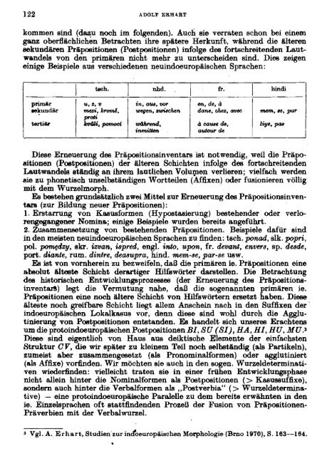 ZUR MORPHOLOGIE DER INDOEUROPÄISCHEN PRÄPOSITIONEN