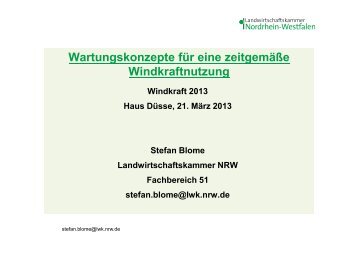 Stefan Blome, Landwirtschaftskammer NRW - auf Haus Düsse