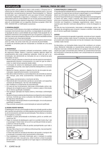 Manual de Instrucciones - BFT