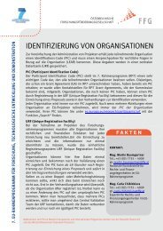 Infoblatt PIC URF LEAR - FFG 7. Rahmenprogramm