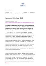 Spendabler Höhenflug – BILD - leisure - leisure communications