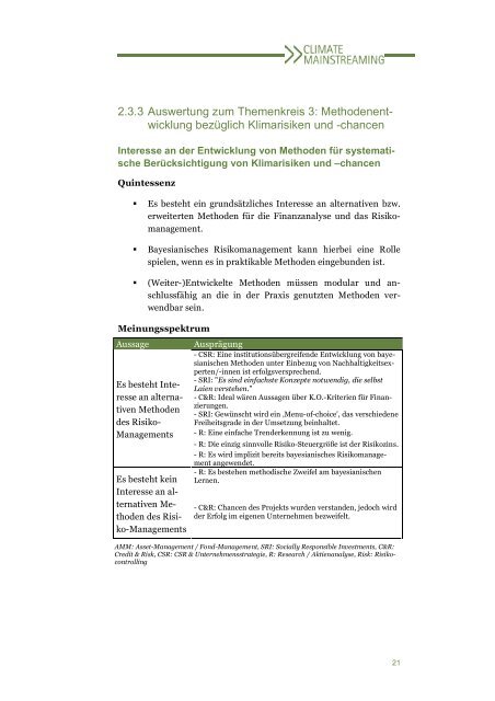 Langfassung: Ist der Finanzmarkt auf den Klimawandel vorbereitet?