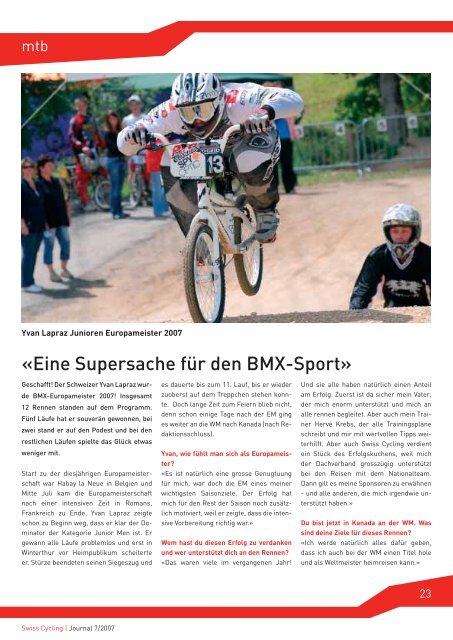 Swiss Cycling Journal 07/2007