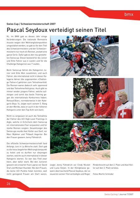 Swiss Cycling Journal 07/2007