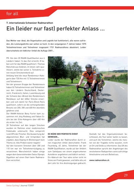 Swiss Cycling Journal 07/2007