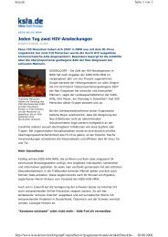 Jeden Tag zwei HIV-Ansteckungen - AIDS-Hilfe NRW e.V.