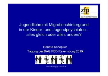 Vortrag - 'Jugendliche mit Migrationshintergrund in der Kinder ... - BAG