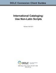 International Cataloging: Use Non-Latin Scripts - OCLC