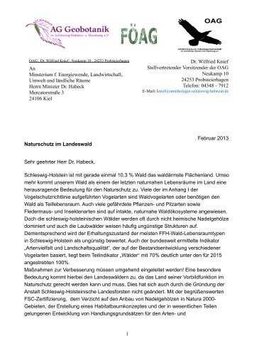 Wald-Resolution - AG Geobotanik in Schleswig-Holstein und ...