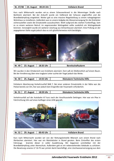 Jahresbericht FF Erolzheim 2012 ist online... - Freiwillige Feuerwehr ...
