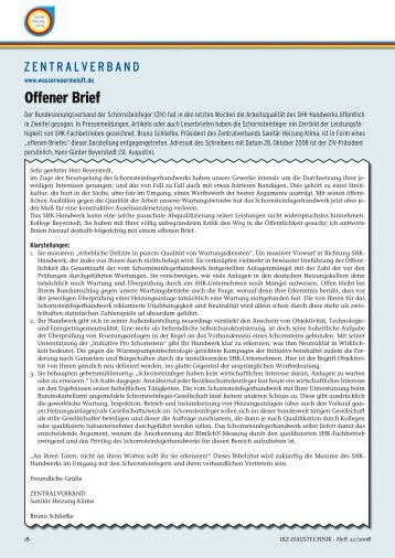 Offener Brief - Strobel-Verlag