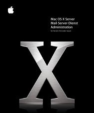 Mac OS X Mail-Server-Dienst Administration - Apple