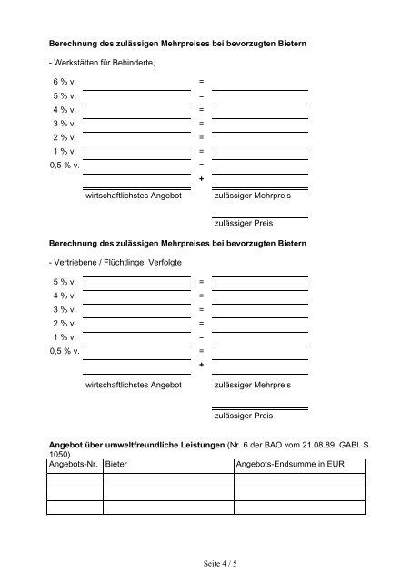 Niederschrift über die eingegangenen Angebote v. 01.01.200…