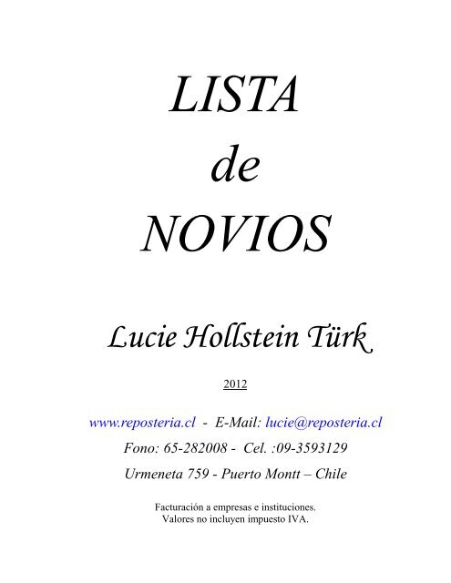 Tortas de novios - Lucie Hollstein
