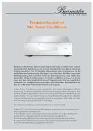 Produktinformation 948 Power Conditioner - Burmester ...