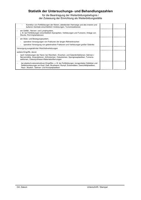 Statistik der Untersuchungs- und Behandlungsverfahren