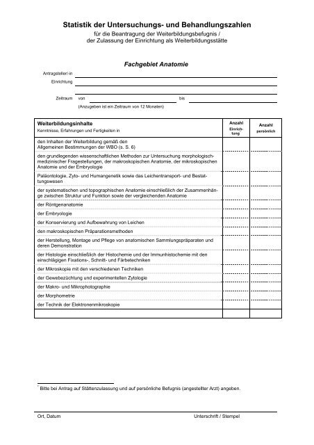 Statistik der Untersuchungs- und Behandlungsverfahren