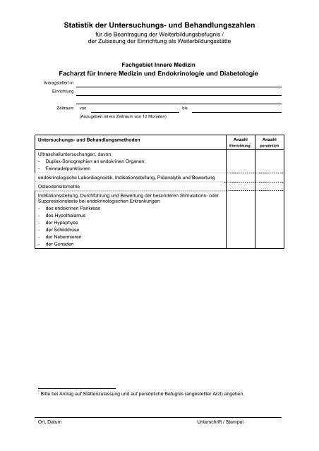 Statistik der Untersuchungs- und Behandlungsverfahren