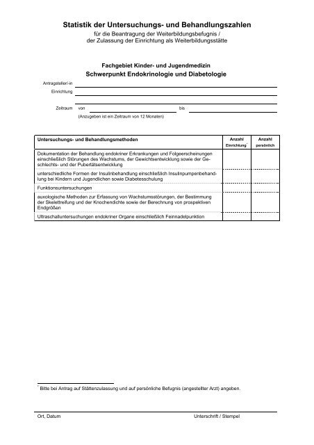 Statistik der Untersuchungs- und Behandlungsverfahren