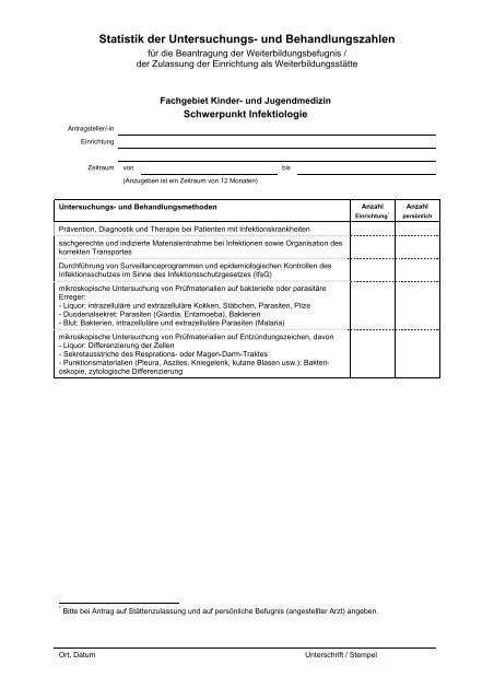 Statistik der Untersuchungs- und Behandlungsverfahren