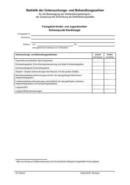 Statistik der Untersuchungs- und Behandlungsverfahren