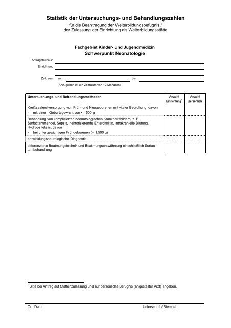 Statistik der Untersuchungs- und Behandlungsverfahren