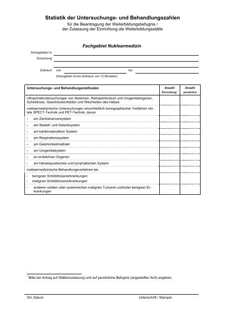 Statistik der Untersuchungs- und Behandlungsverfahren